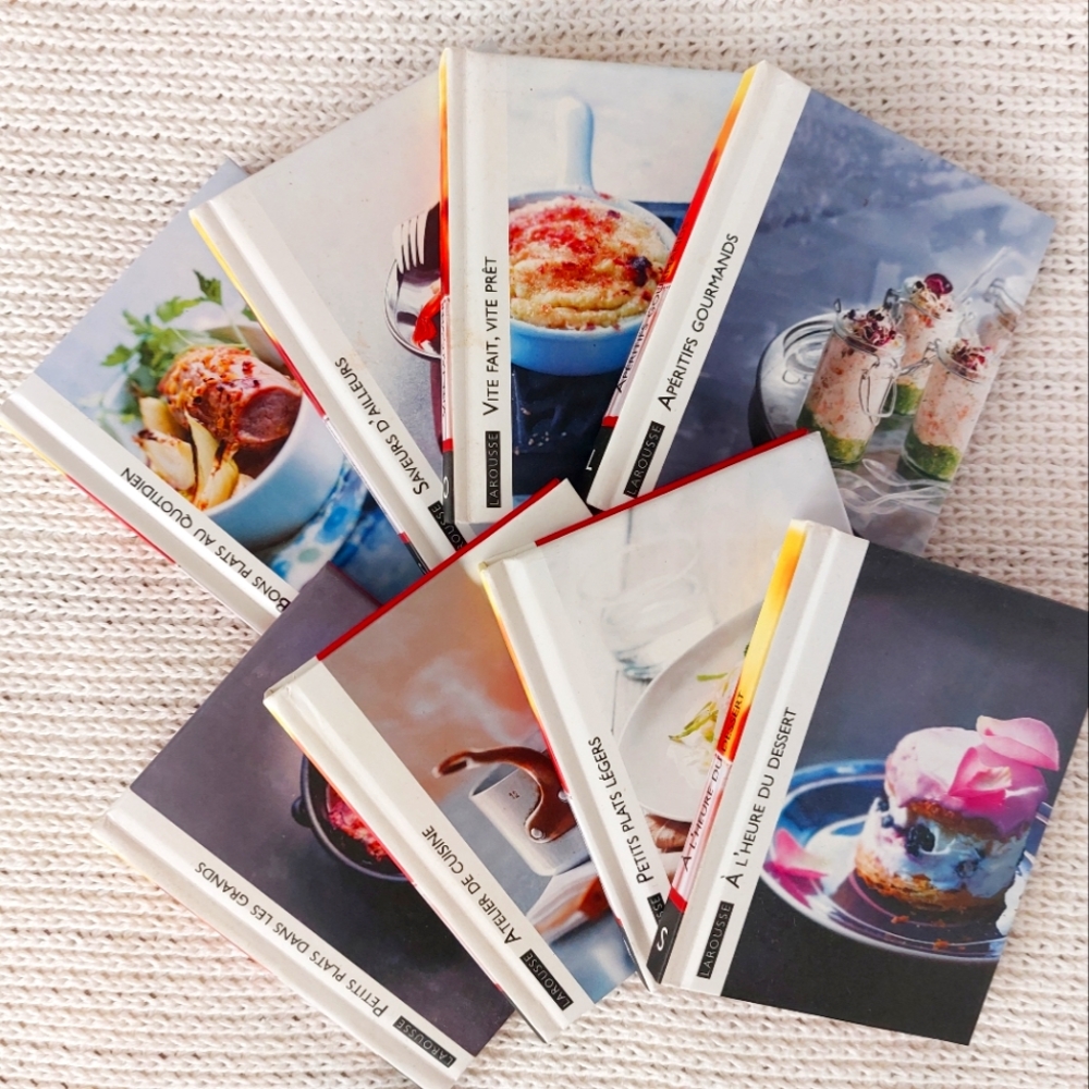 Collection of 16 small French cookbooks